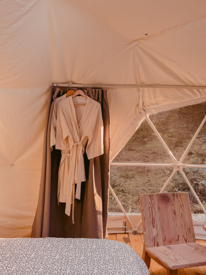 Your locally-made linen robe awaits